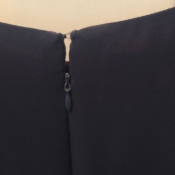 COPY - Size 10 Kamisato Lined Long Sleeve Black Dress With Ruffled Hem - Picture 4 of 4